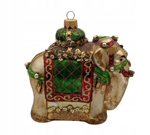 

Bombki Choinkowe Szklane Słoń indyjski 11x13cm