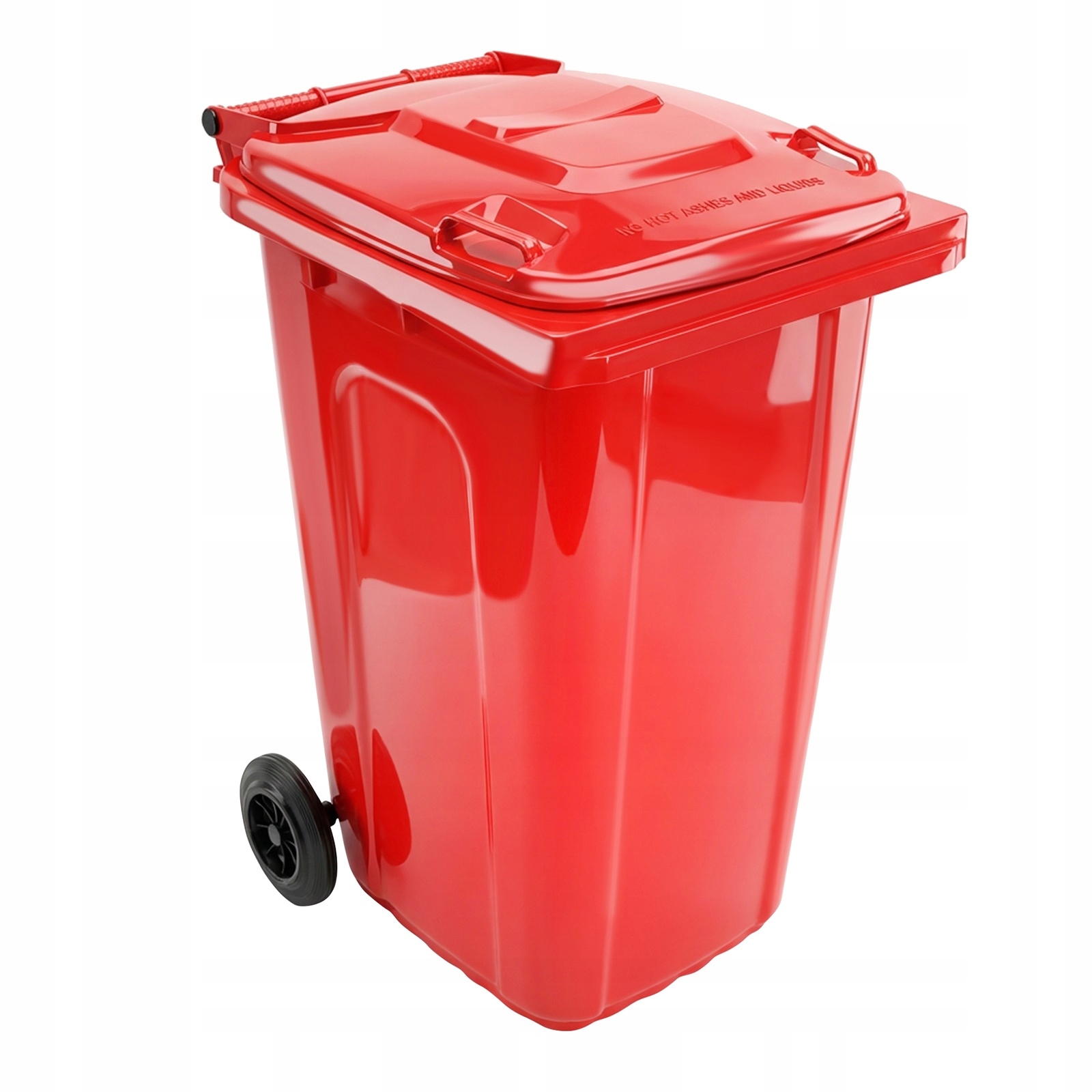 Kosz na śmieci 240L czerwony pojemnik do segregacji odpadów z pokrywą