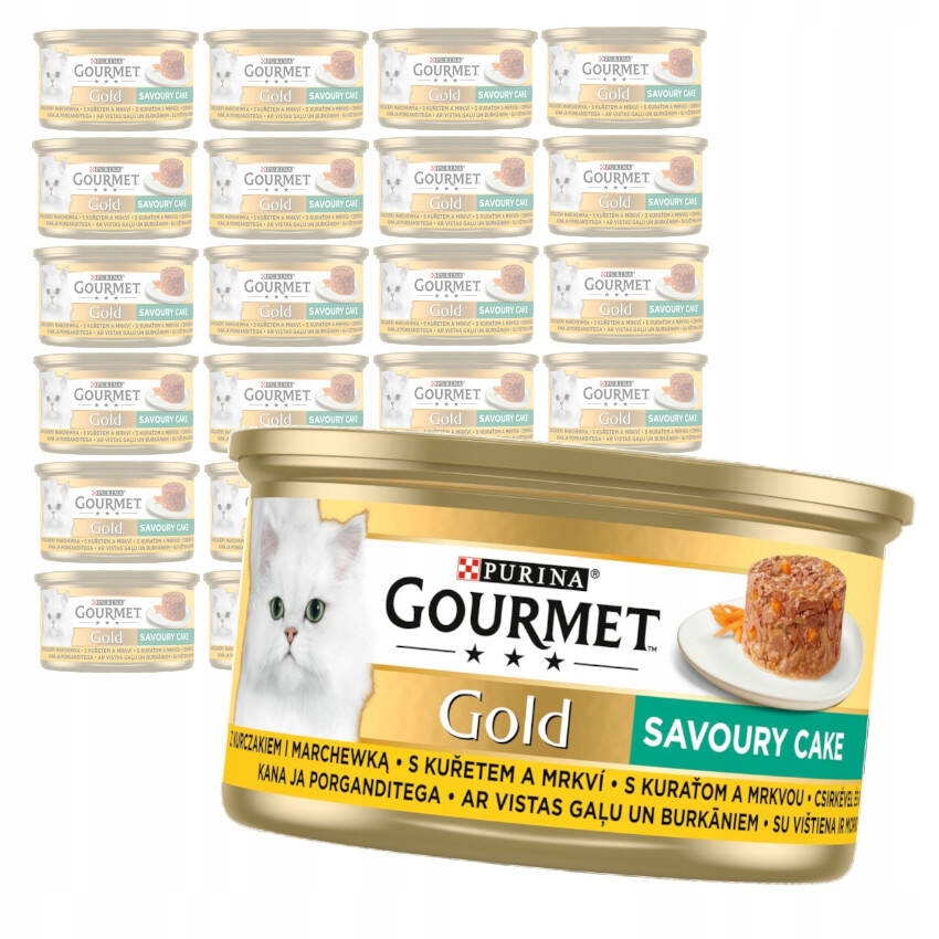 Gourmet Gold Savoury Cake Kurczak I Marchewka Mokra Karma Dla Kota 24x85g