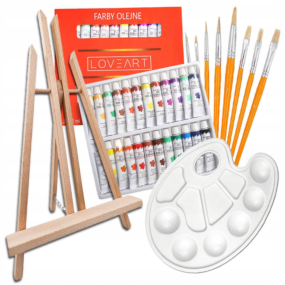Dřevěný trojnožkový malířský stojan 50 cm Loveart na malování