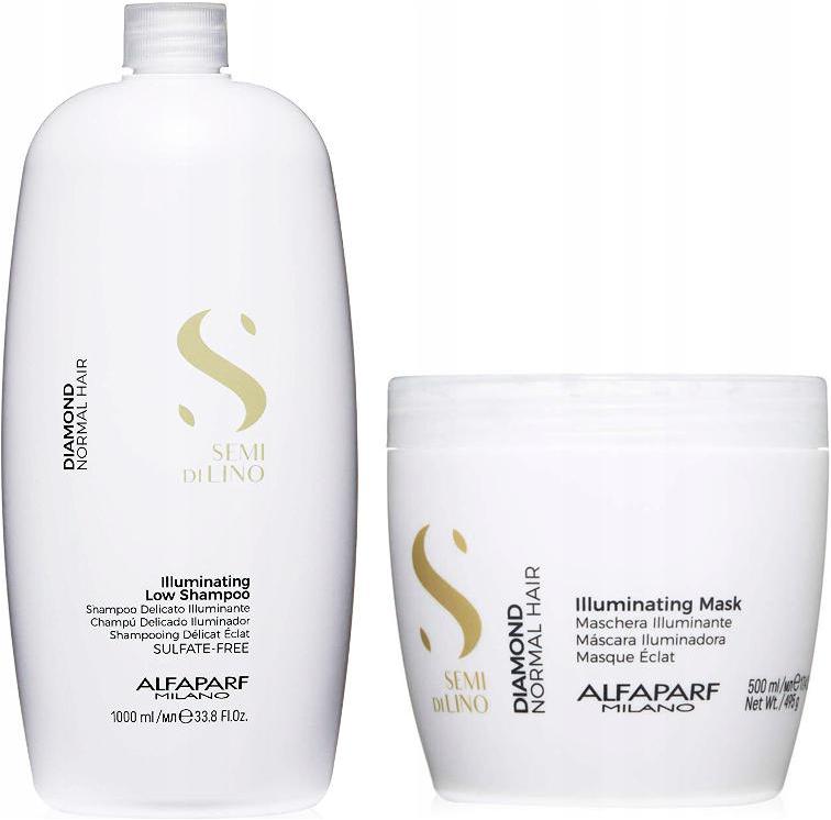 Alfaparf Semi DI Lino Diamond Rozjasňující Šampon 1 L Maska 500 ML