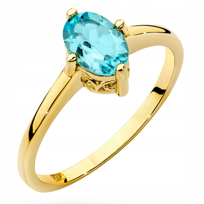 Zlatý Prstýnek pr. 585 s Topazem 0,90ct 14k