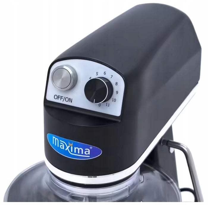 Mikser Planetarny Robot Kuchenny 7L 350W do Ciasta Czarny MAXIMA 09360785