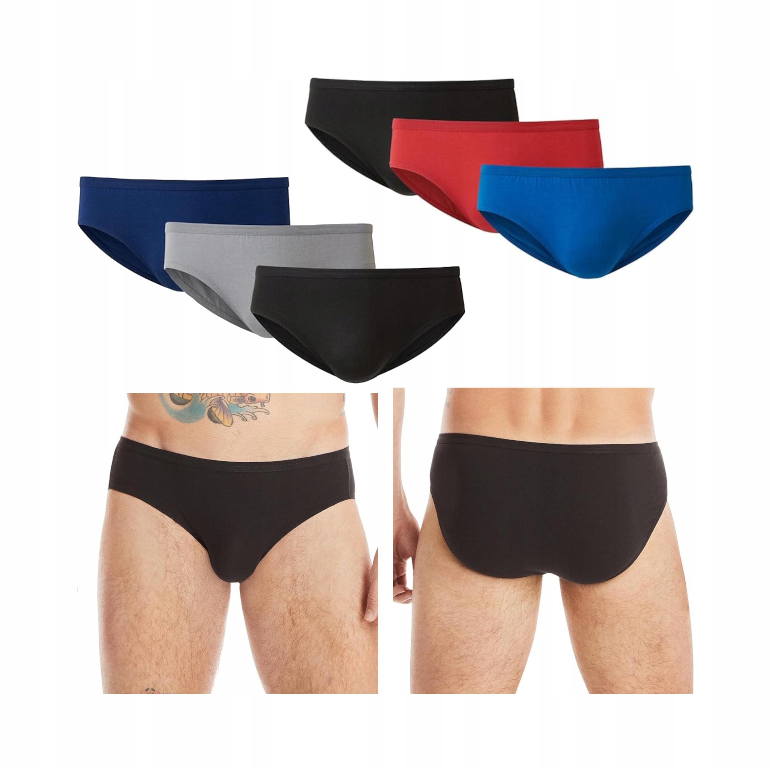 Pánské Slipy 6-BALENÍ Hanes Typu Bikini Tagles Comfort Flex Fit MIX XL