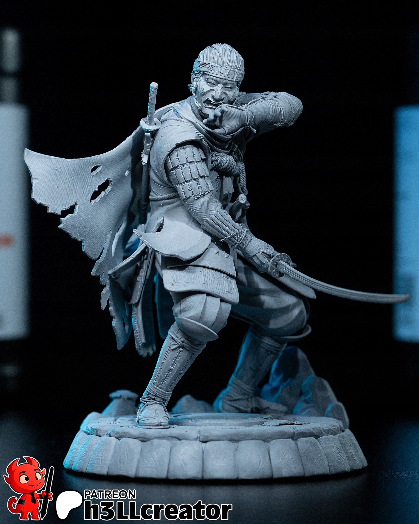 Figurka Jin Sakai Ghost of Tsushima h3LL creator 3D tisk 12K