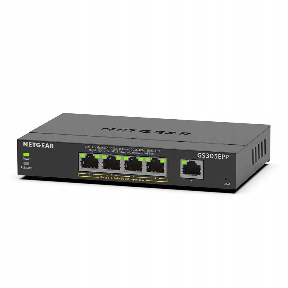 Netgear 5PT Ge Plus Swch W/ Hi-pwr Poe+