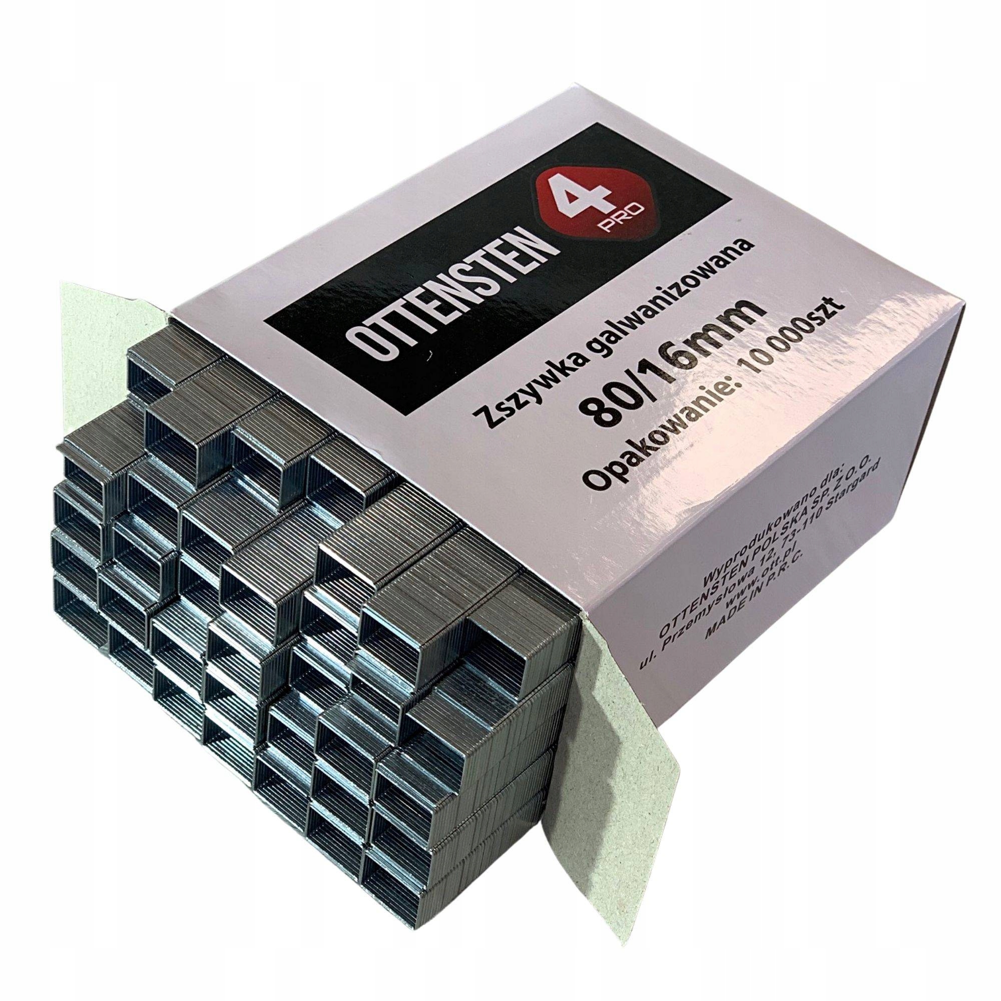 Ottensten ZSZYWKI TAPICERSKIE TYP80 16mm 10000 szt Marka Ottensten