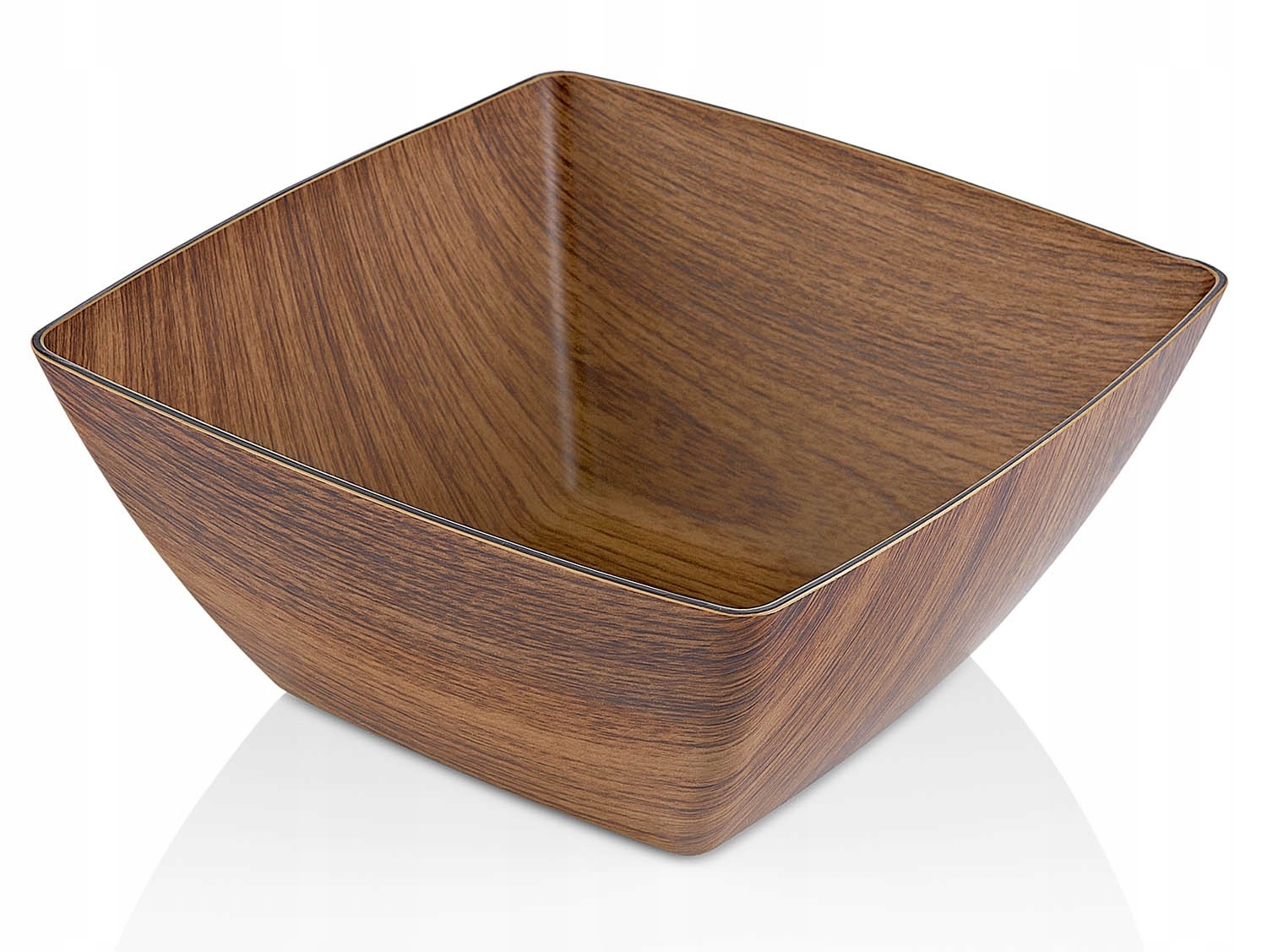 

Miska kwadratowa salaterka plastikowa drewno 23cm