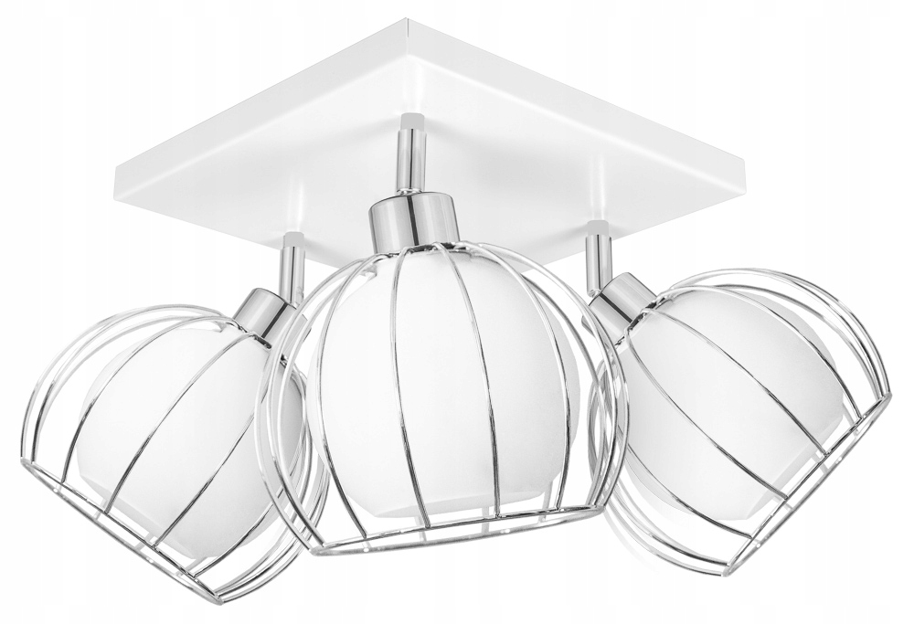 

Lampa Wisząca Sufitowa Żyrandol Chrom Szklana Kule