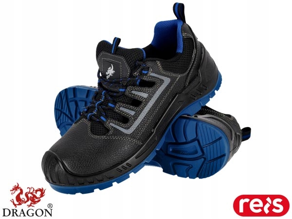 Bezpečnostní kožené ochranné boty Titanblue, pánské