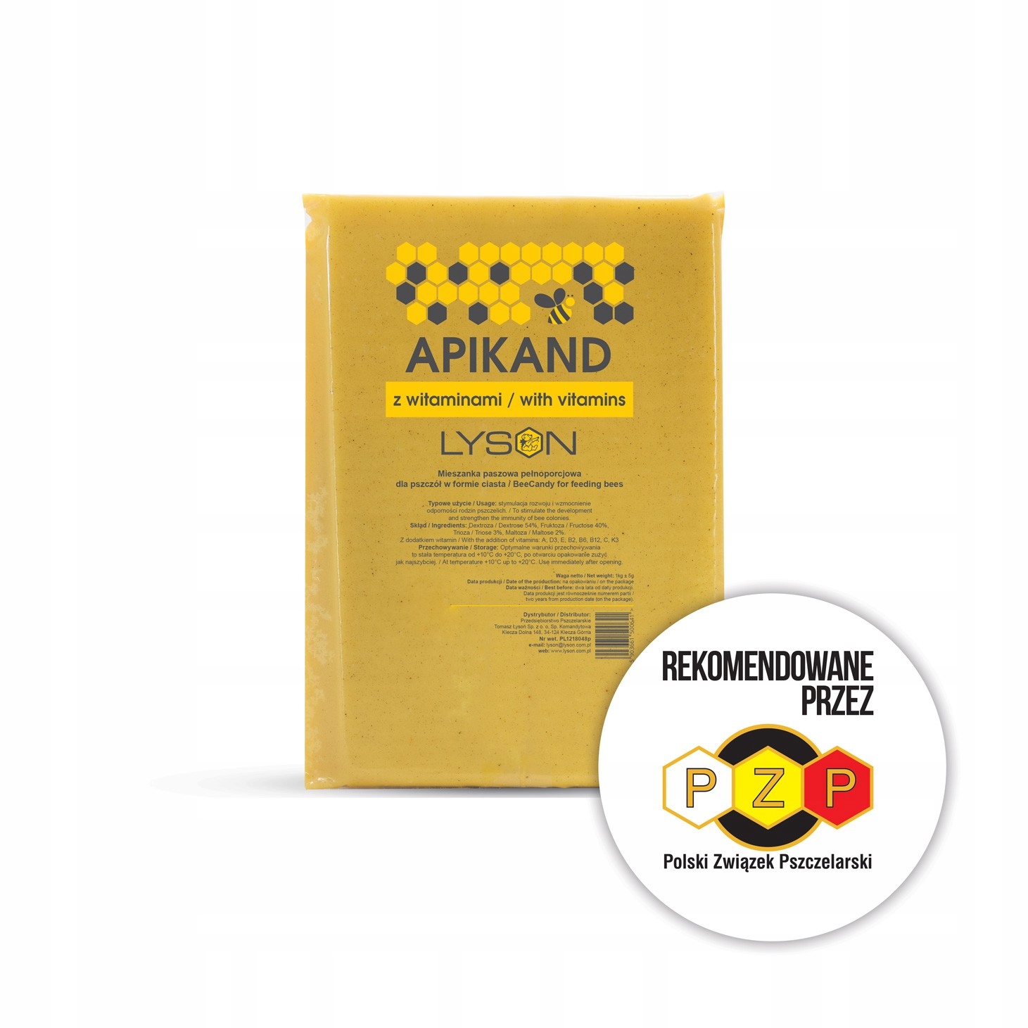 

Apikand/BF z witaminami 1 kg opak. zbiorcze 20x1kg