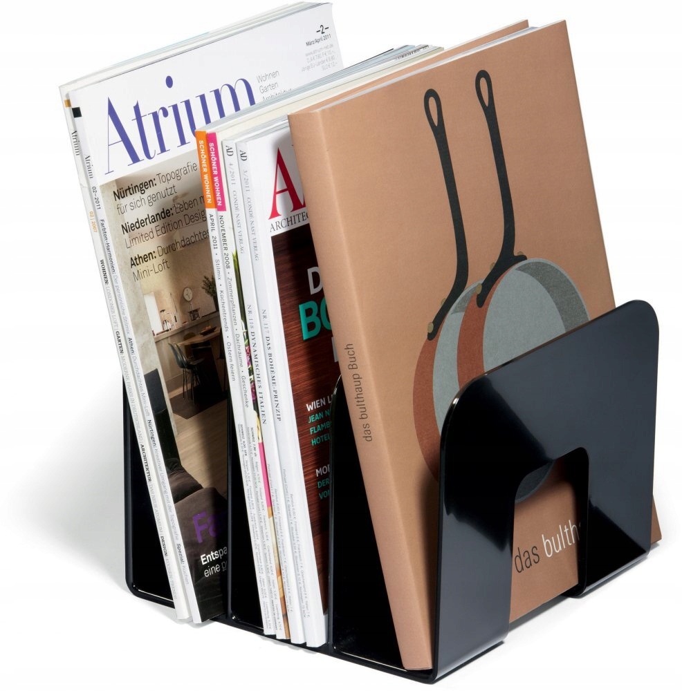 STOJAK KSIĄŻKI ORGANIZER KATALOG GAZETY Durable x6 Kolor czarny