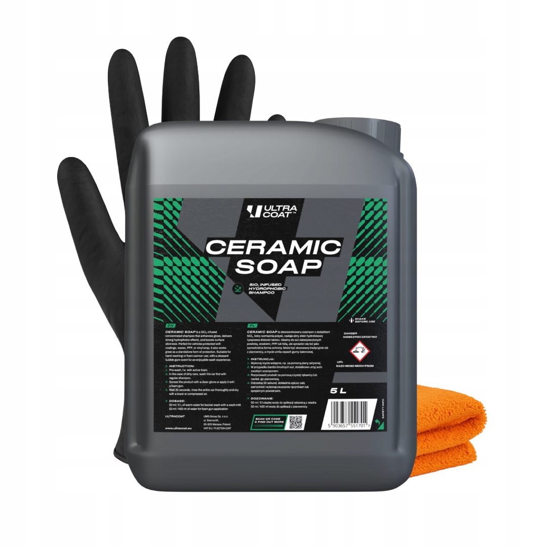 Hydrofóbny Šampón S Klzkou Keramikou Ultracoat Ceramic Soap 5L