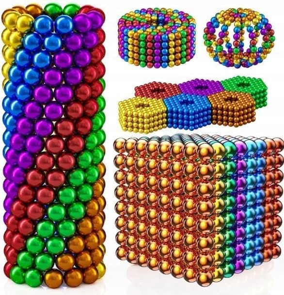 NEOCUBE KULKI MAGNETYCZNE 216 SZTUK 5MM TĘCZOWE XXL