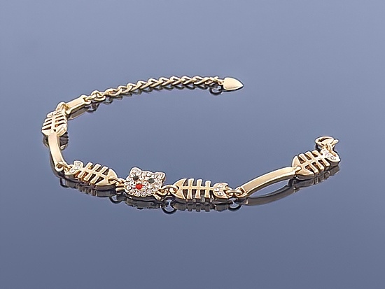 

Złota bransoletka Charms