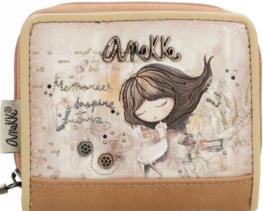 A53 Damski mały portfel Anekke Alma Memories portmonetka na zamek