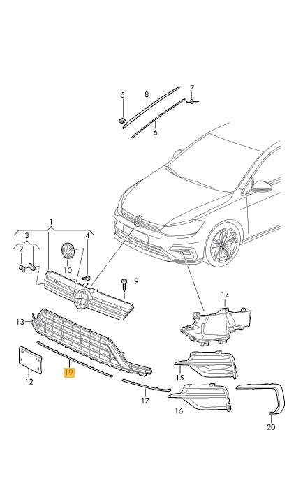5G0853765A - БАМПЕР GOLF VII 5G 17-R-LINE