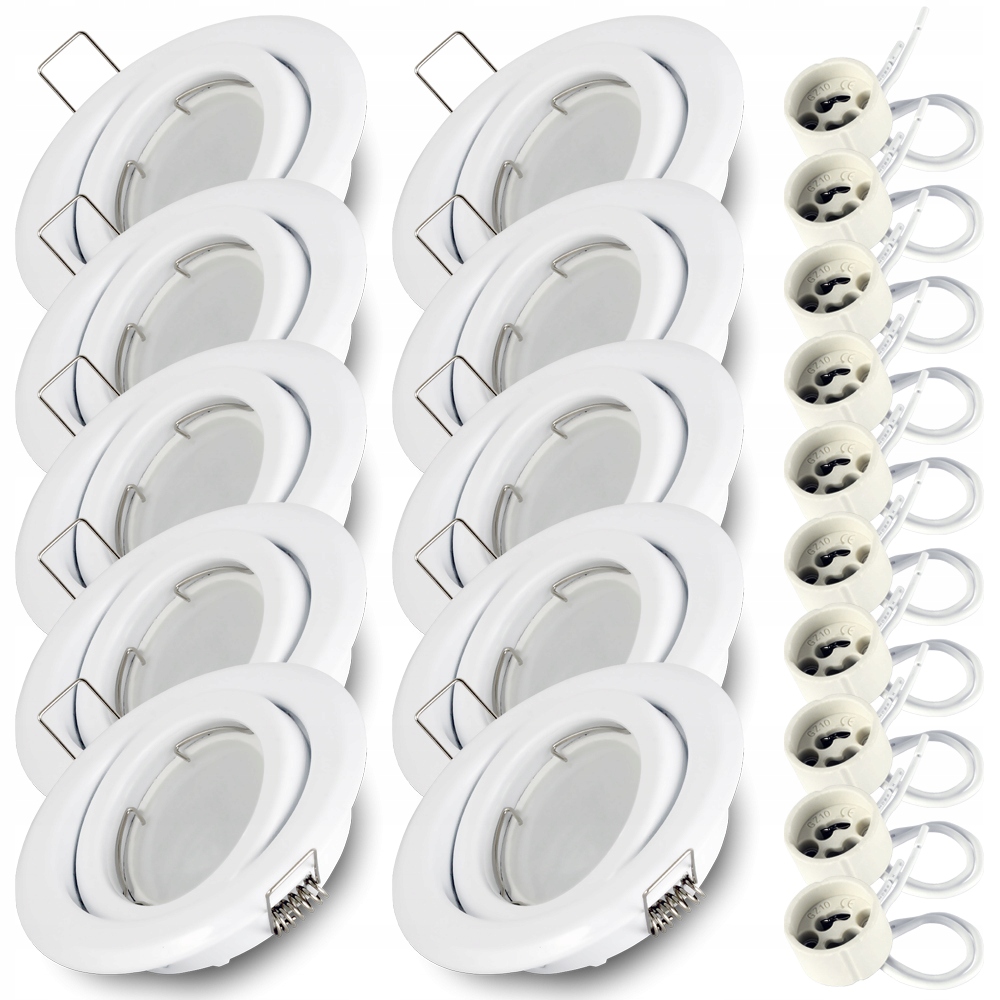 

Zestaw 10x Oprawa halogen biała żar. Led GU10 7W