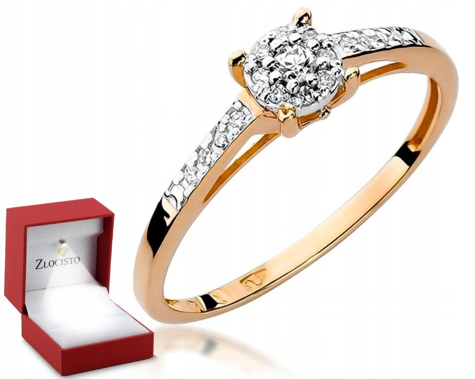 Prstýnek s brilianty Růžové Zlato Gravírování bonus585