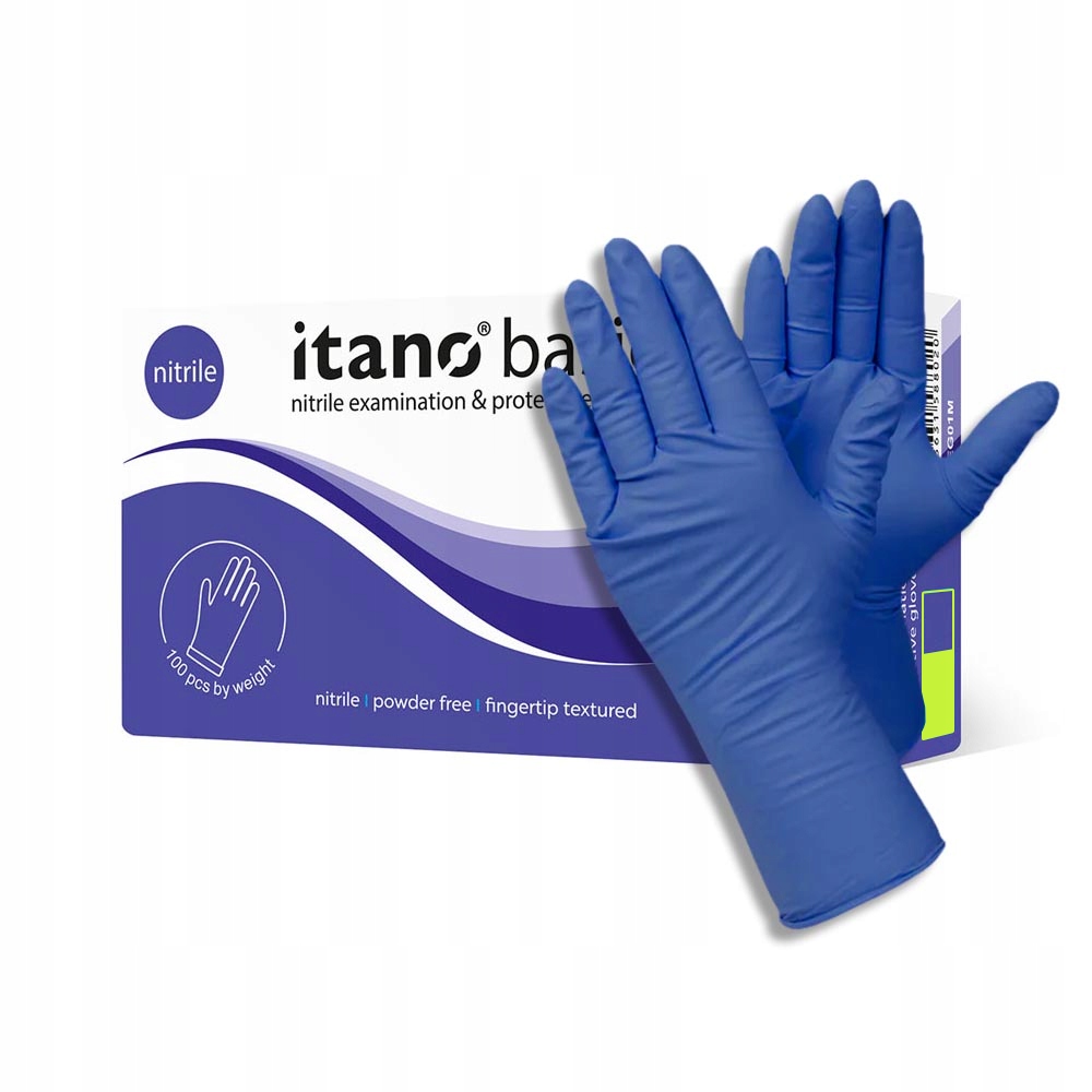 

Rękawice Nitrylowe bezpudrow Itano Basic 100 szt L