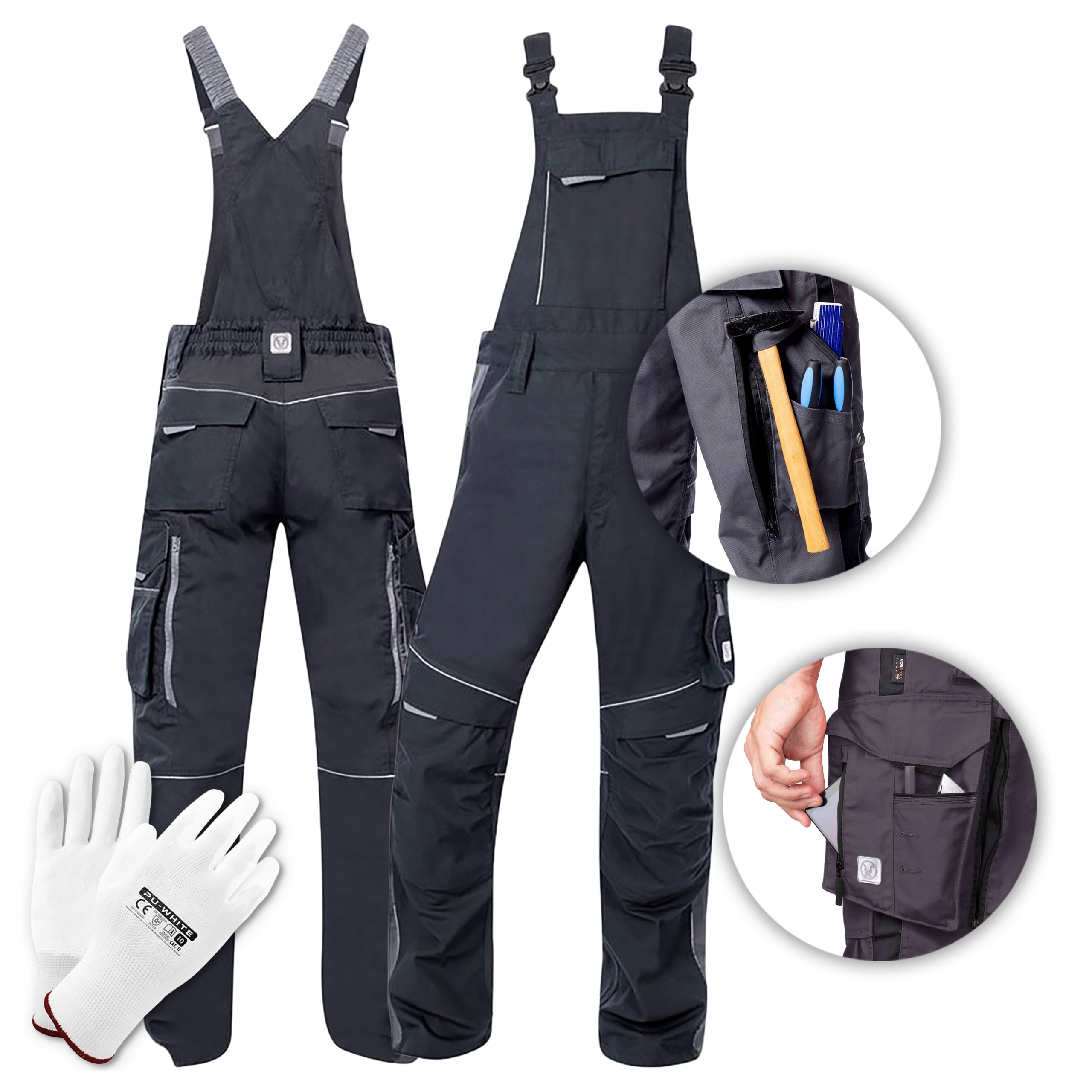 Pánské černé montérkové kalhoty Bozp pro pracovníky Ardon Urban+ vel.