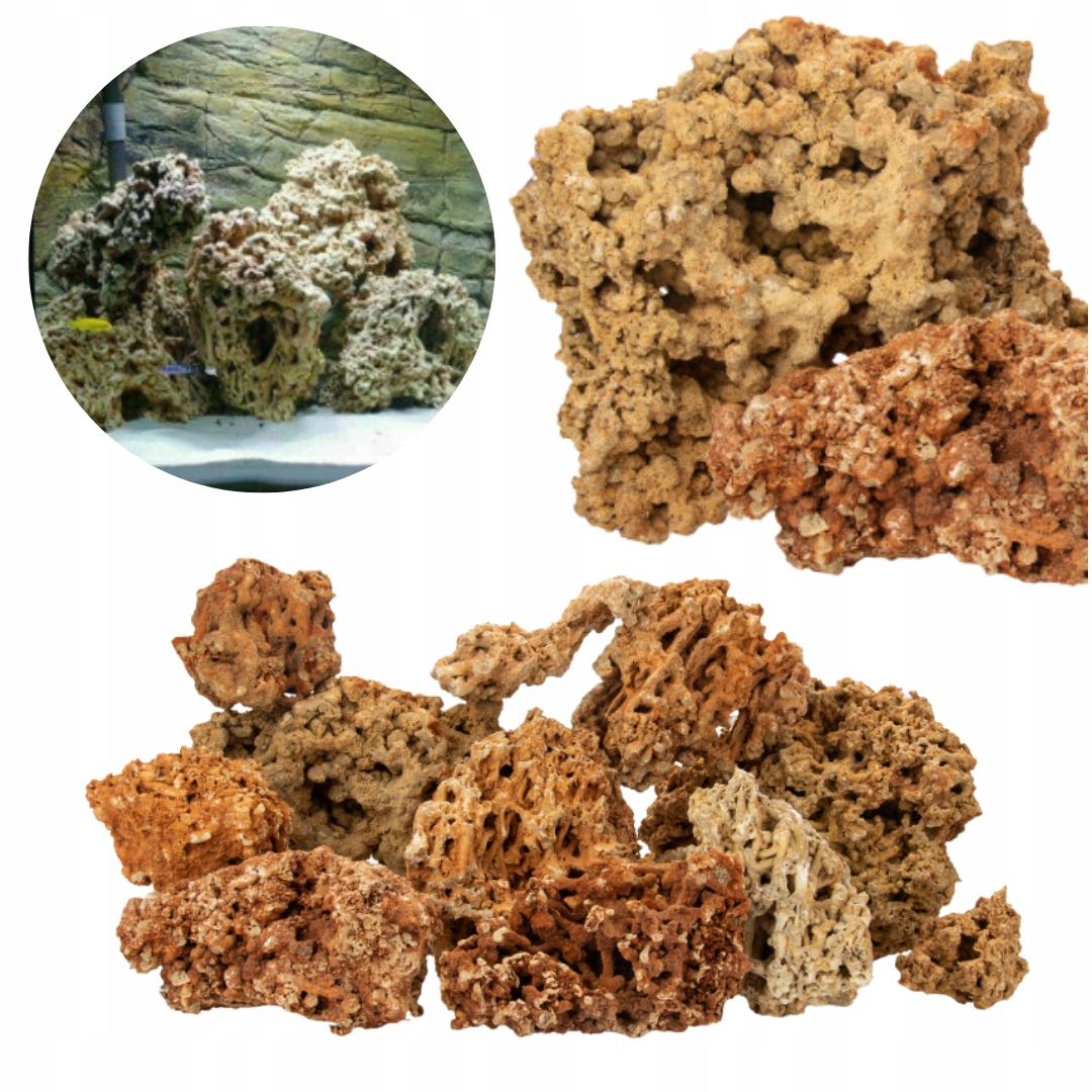 Levně Skála Do Akvária Malawi Vápenec MIX 24kg