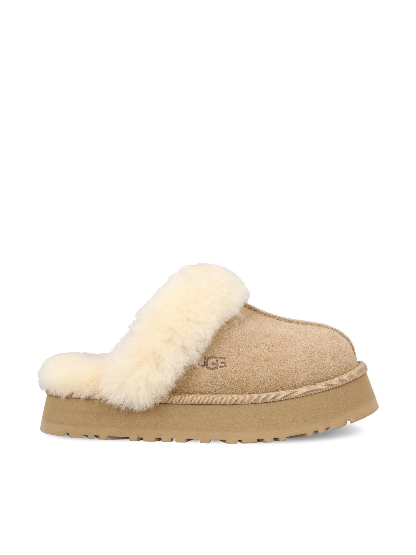 Pantofle Ugg Disquette 1122550-SAN béžové semišové vlněné 37
