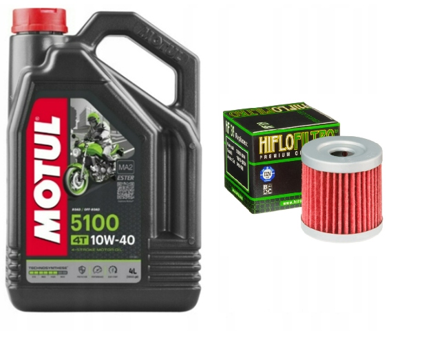 Motul 5100 4T 10W40 4L Filtr Oleju Hiflo HF139