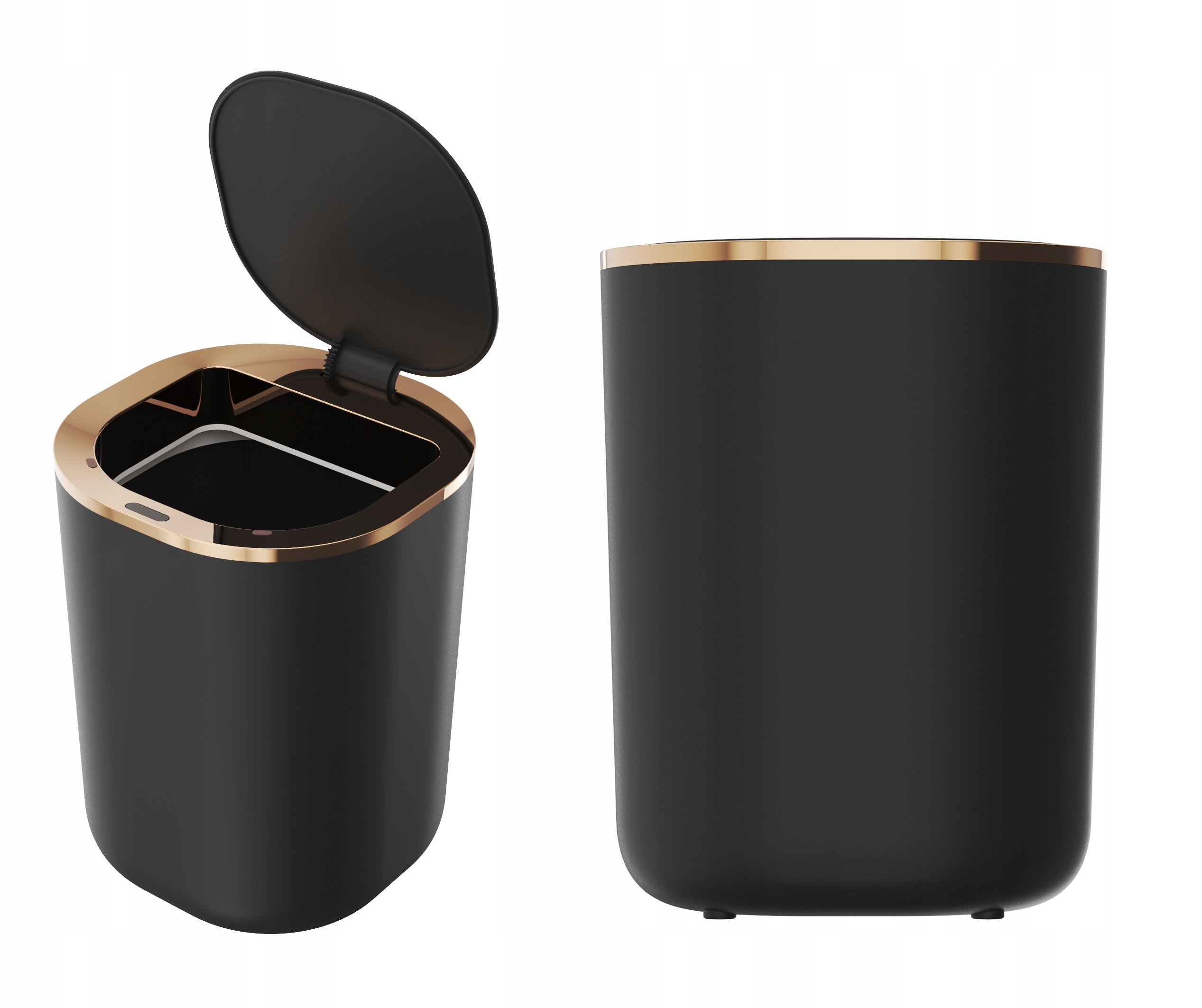 Odpadkový Koš Černý Rosegold Do Koupelny Na Toaletu Bezdotykový 12 L