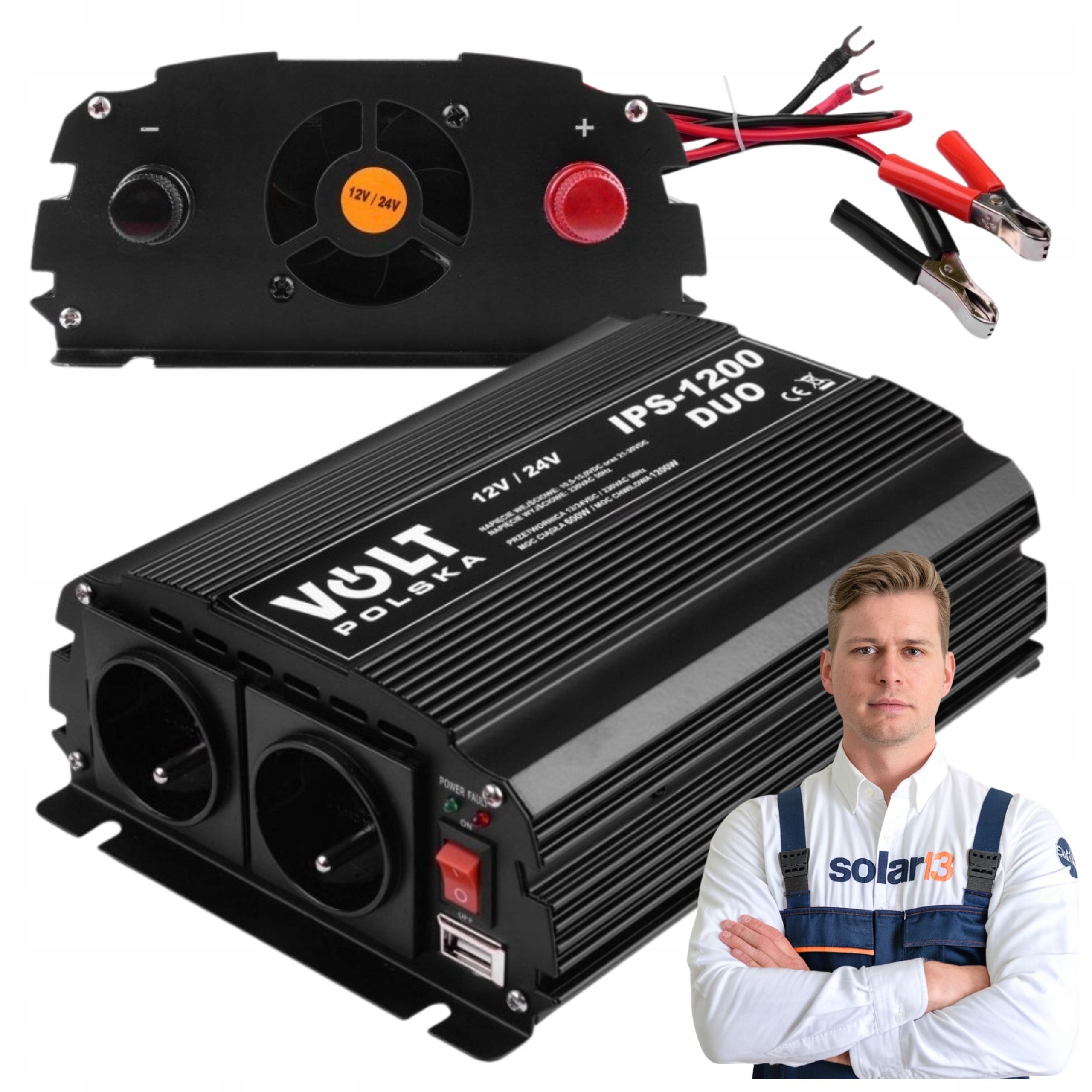 Menič napätia Volt Ips 1200 Duo automobilový pre titry 1200W 12V 24V
