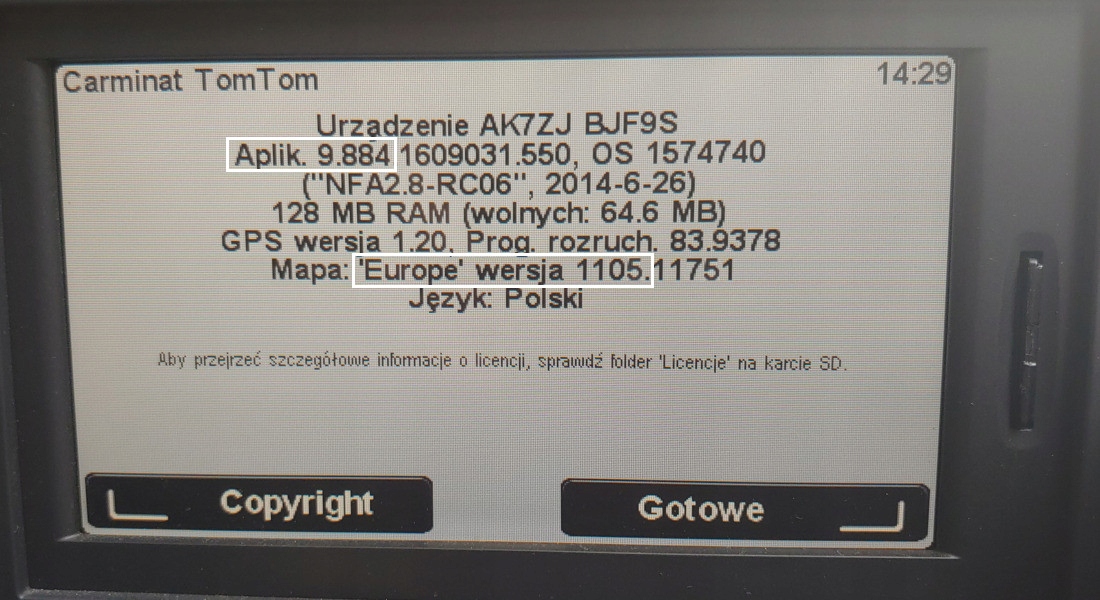 MAPA TOMTOM CARMINAT LIVE 11.05 2023/2024 RENAULT EAN (GTIN) 5907781565597
