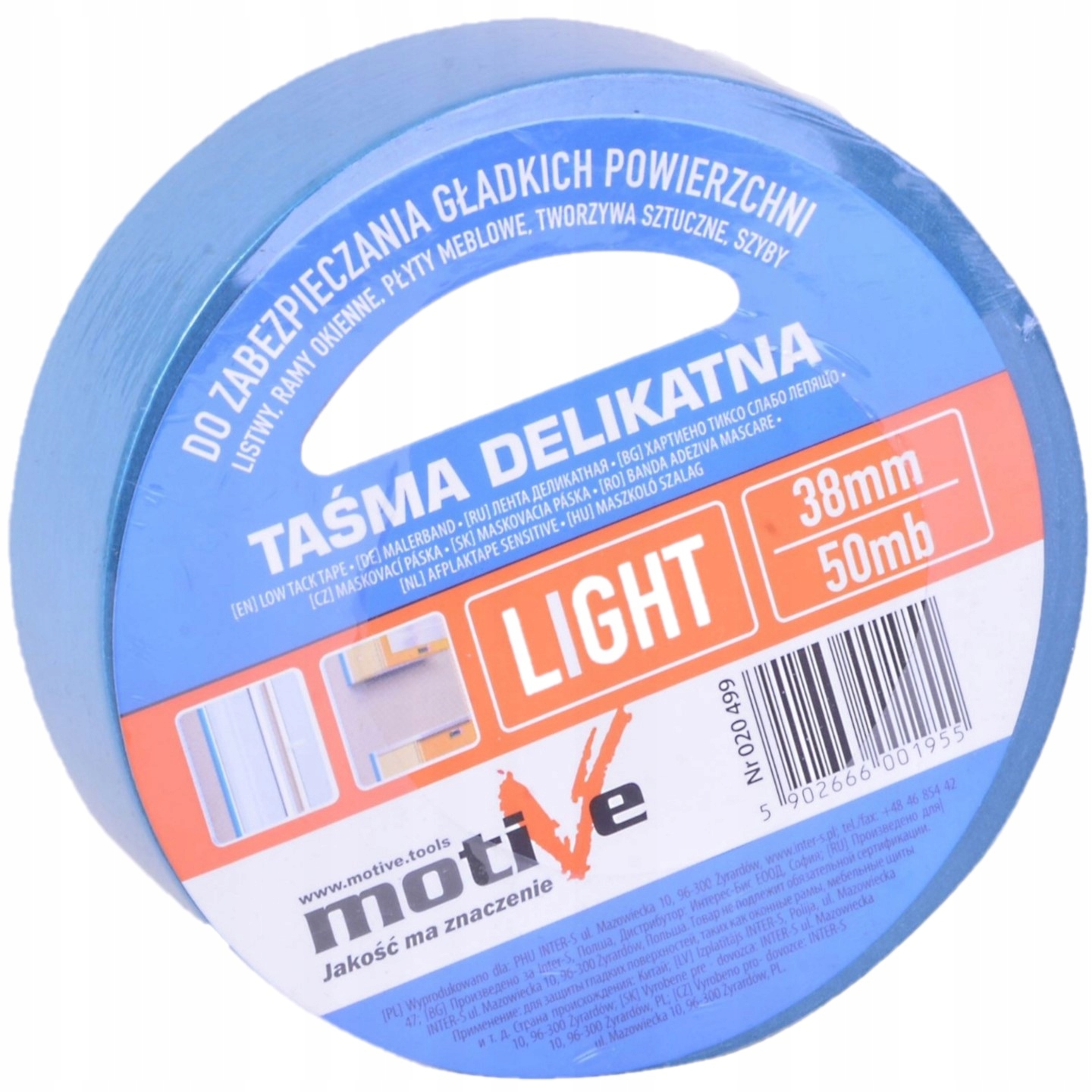 TAŚMA DELIKATNA MASKUJĄCA LIGHT MOTIVE 38MM 50M