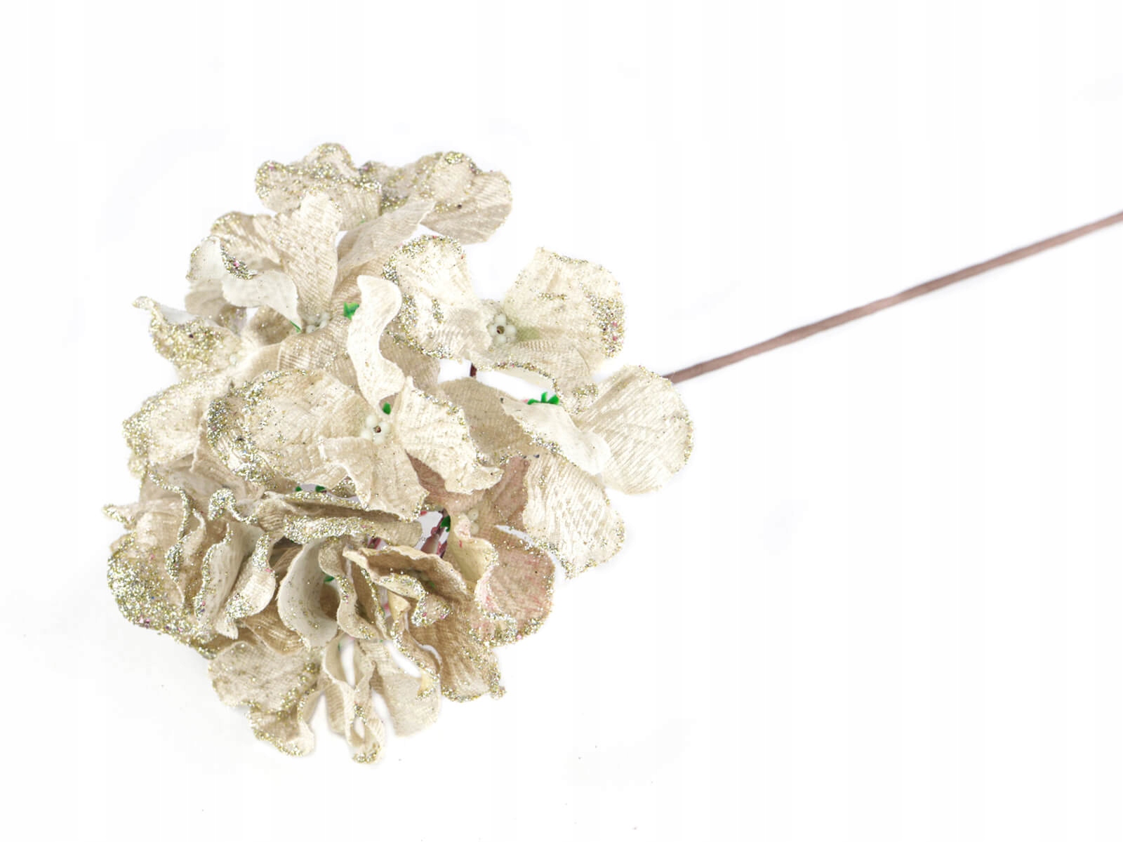 

Dekoracja kwiat Hortensja kremowa Boże Narodzenie