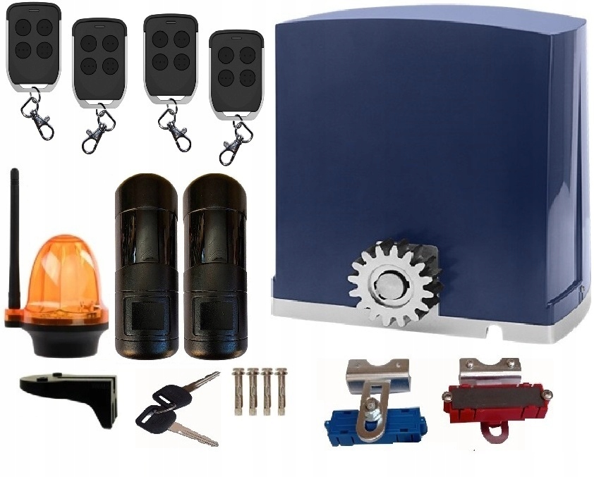 Napęd Automat Bramy Przesuwnej Argo K2208 4 Piloty Lampa Fotokomórki WiFi