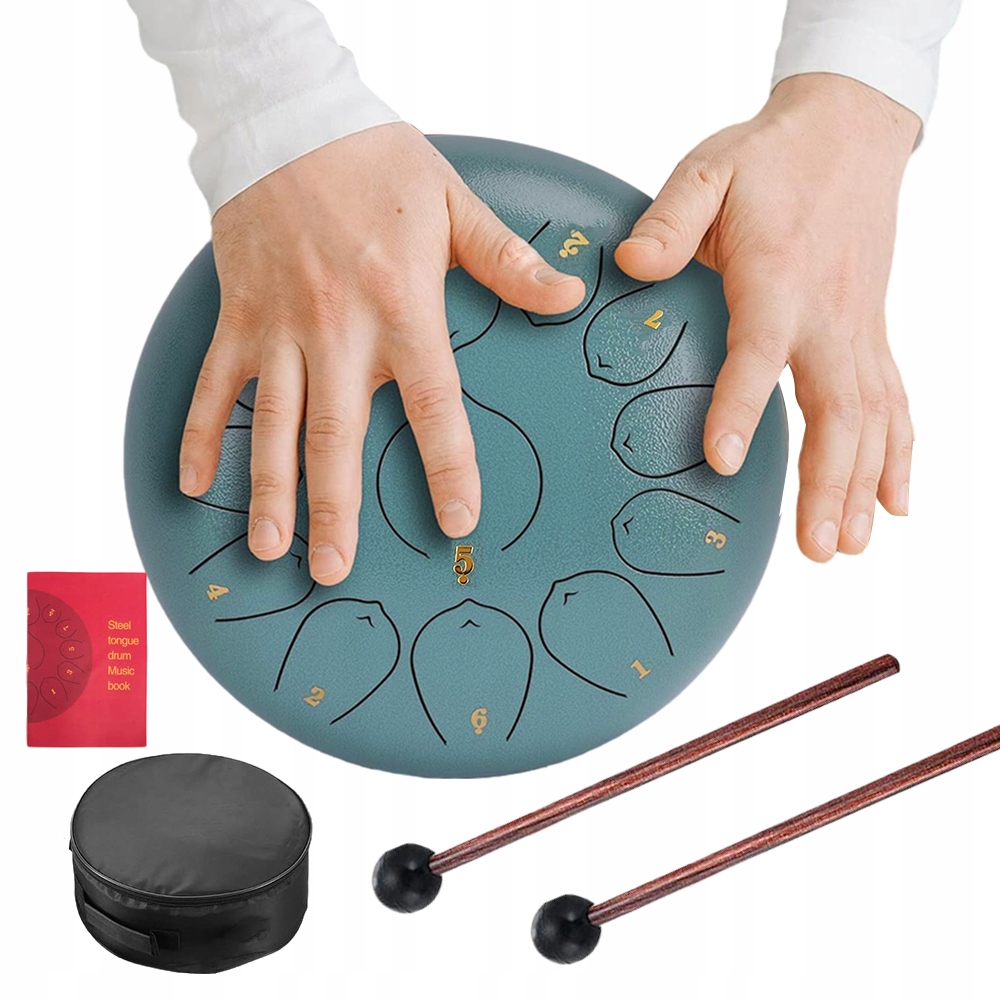 Ocelový Jazykový Bubnu Tongue Drum 12" Pro Jógu Jako Dárek