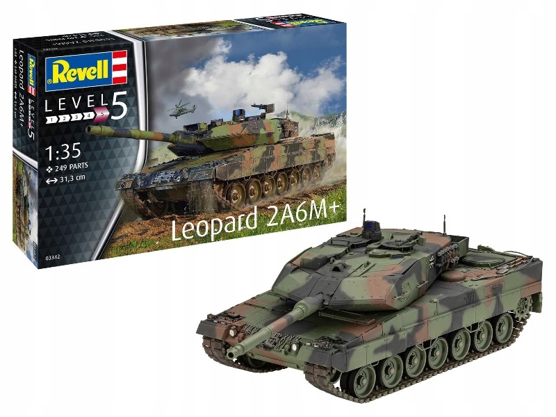 Model ke slepení Revell Tank Leopard 2 A6M+