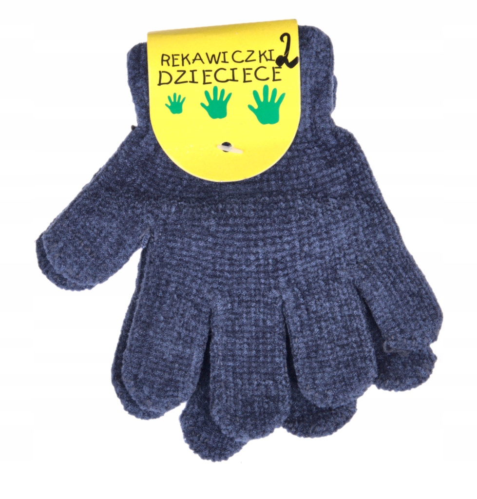RĘKAWICZKI DZIECIĘCE CIEPŁE MIĘKKIE PIĘCIOPALCZASTE ELASTYCZNE 5-8 l.