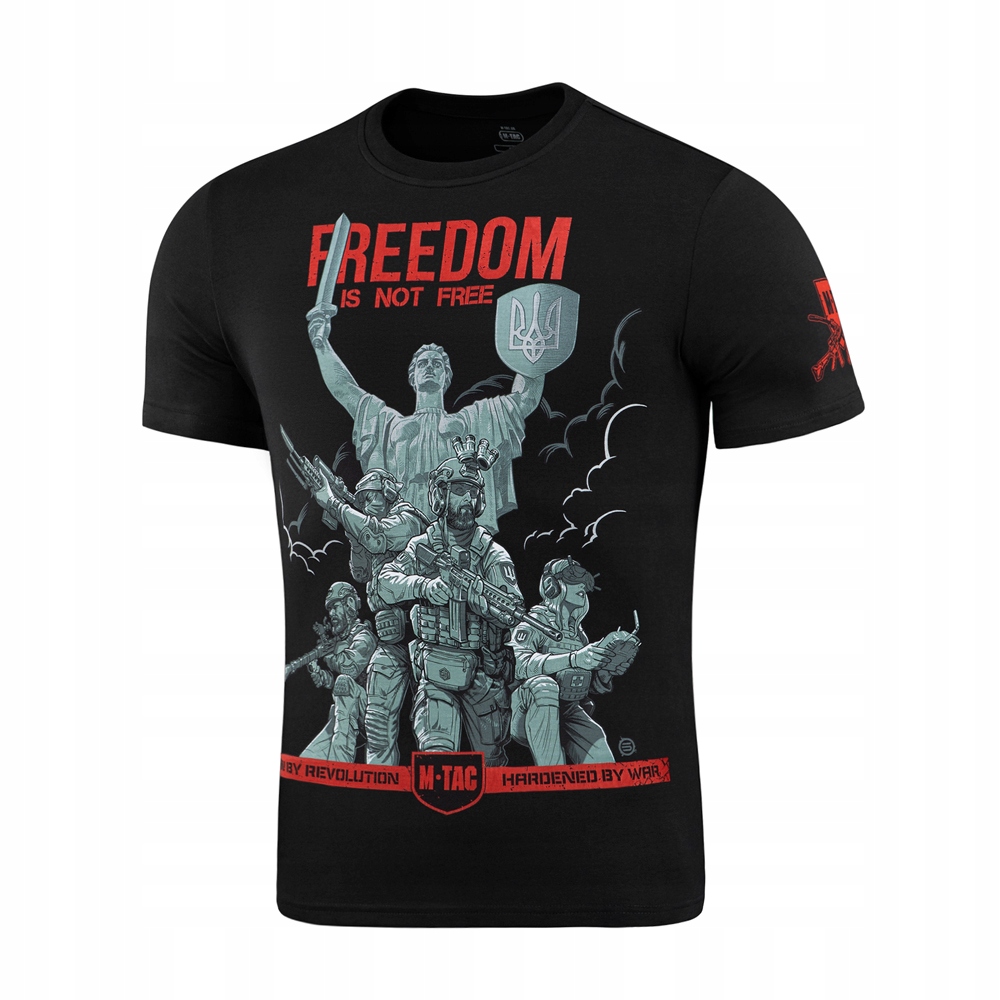 M-Tac Koszulka Taktyczna T-shirt Męska Bawełna Wojskowa Freedom Black S