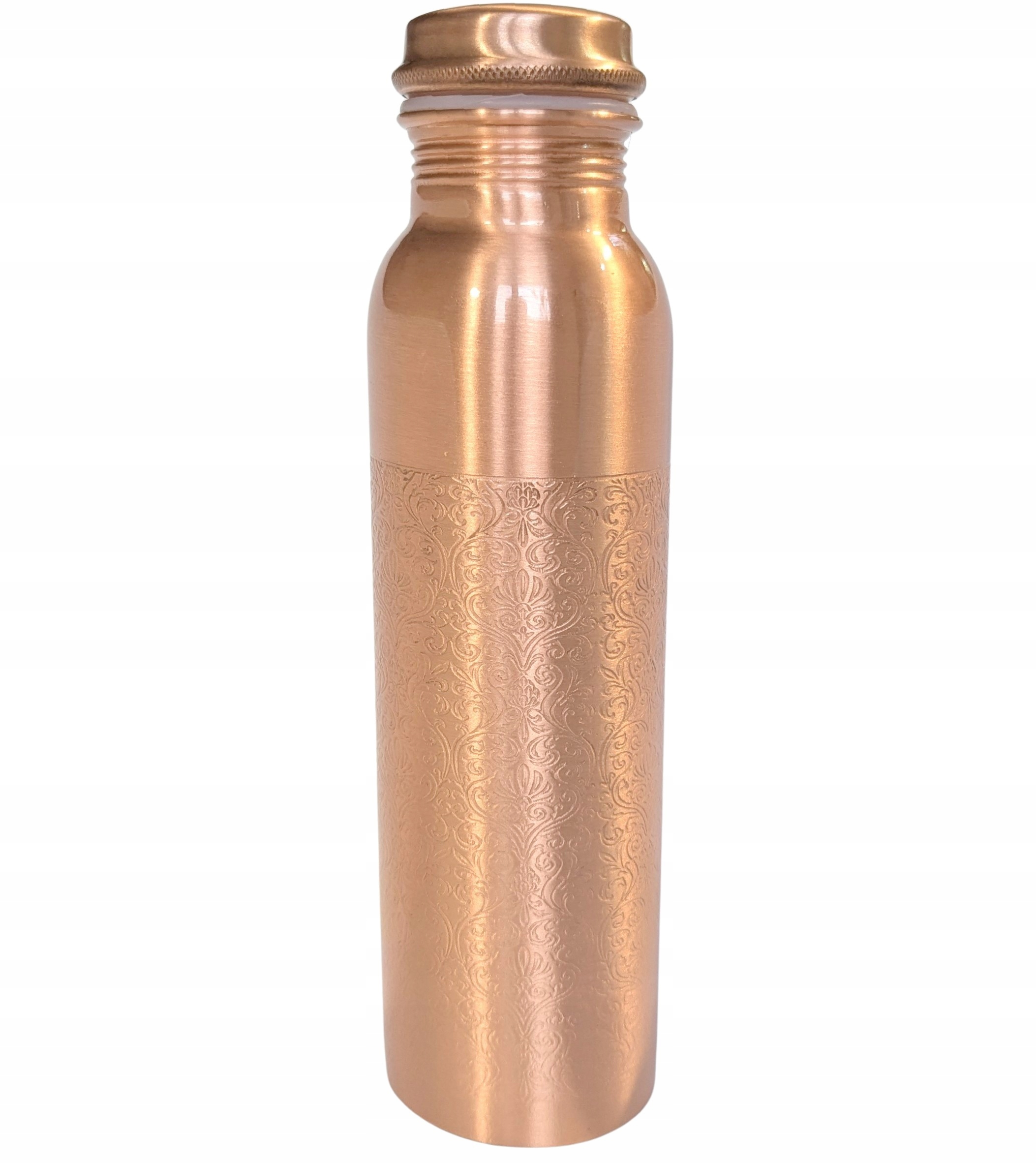 Antibakteriální Měděná Láhev 1L Orientální Vzor s výzkumem Yuva