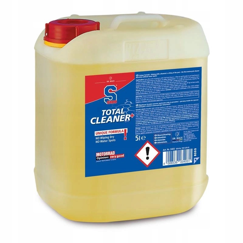 Prostriedok V Géli Na Čistenie Motocykla S100 Total Cleaner Plus 5 L