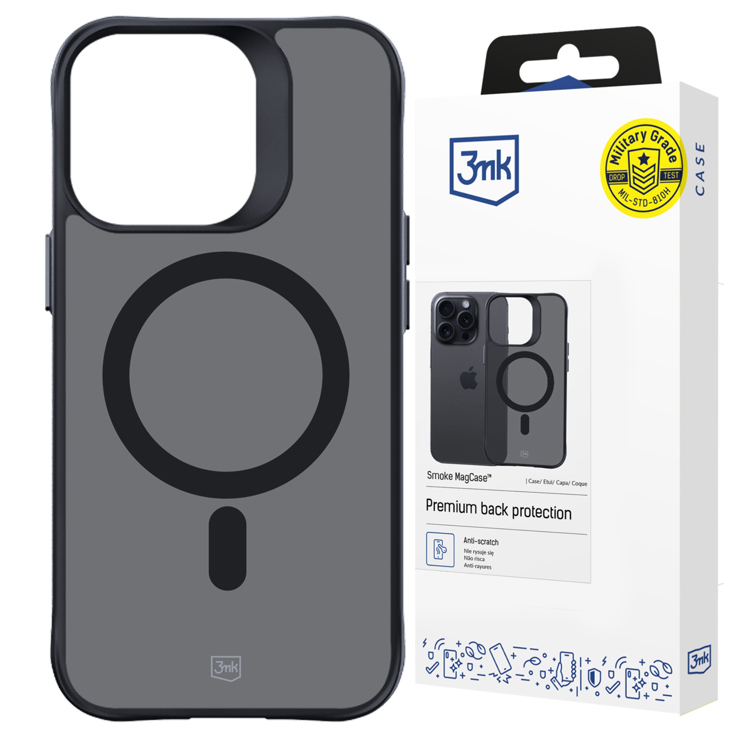 Apple iPhone 15 Pro 3mk Kryt Smoke MagCase