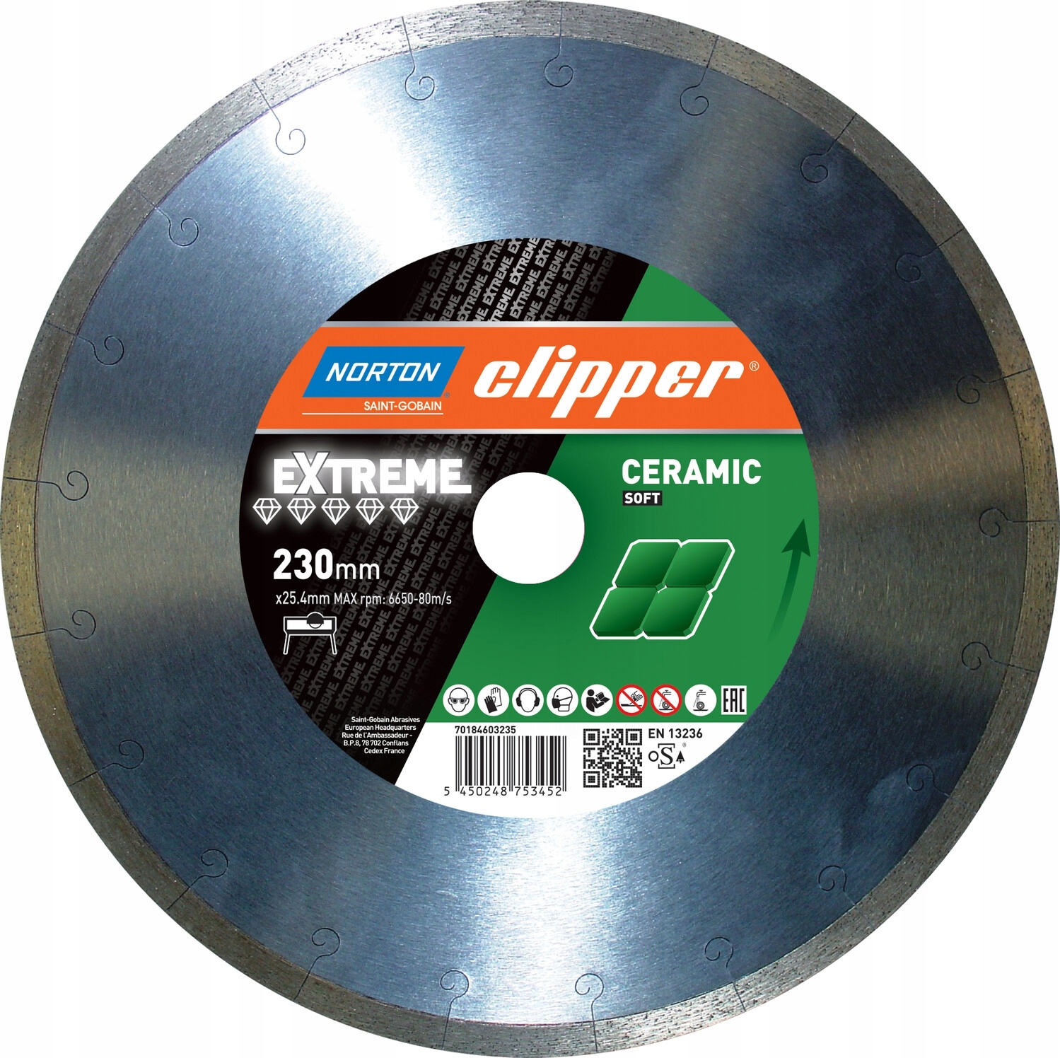 Diamantový kotouč Clipper-EXTREME Ceramic SOFT-250x25.4