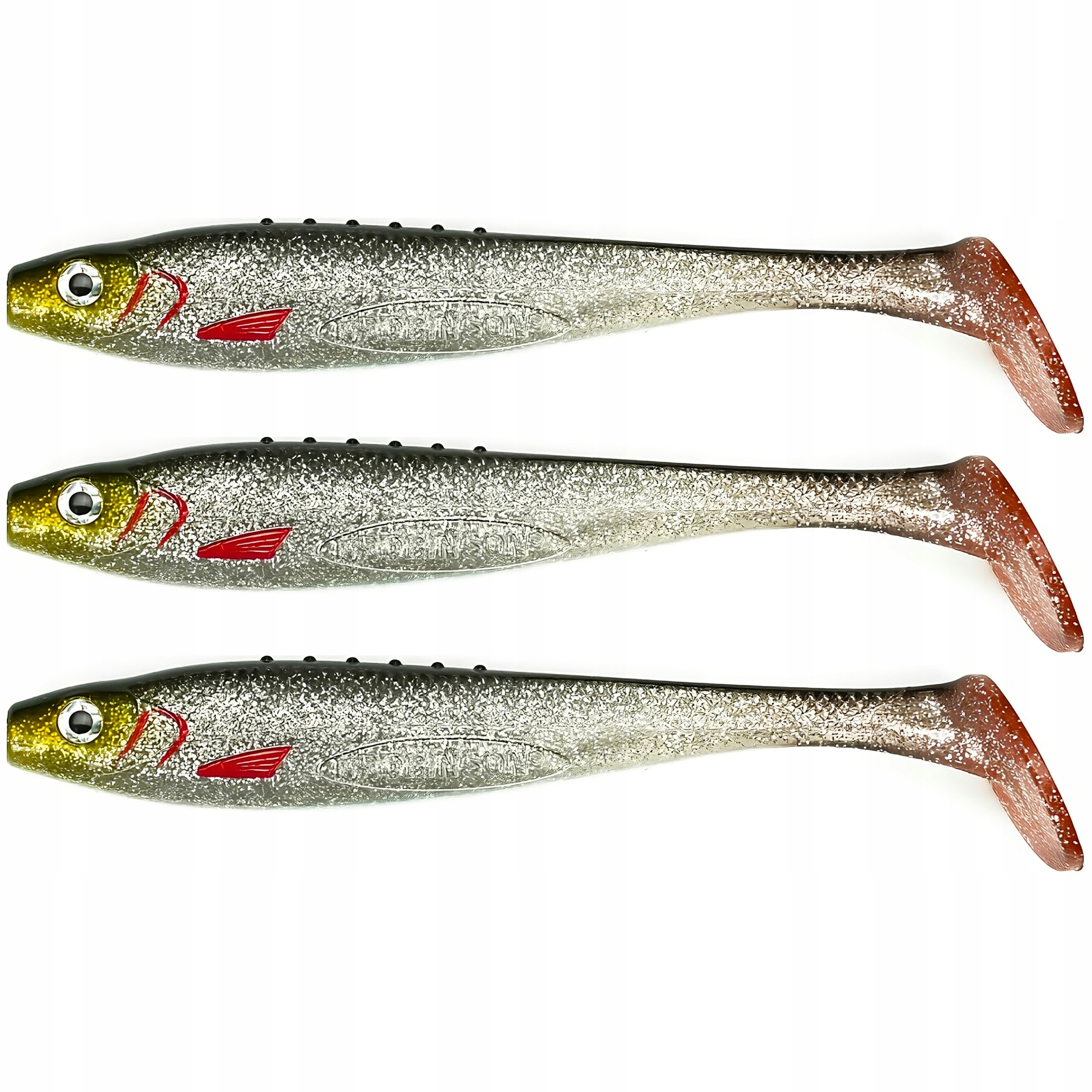 Guma Ripper Robinson Longinus Silver Shiner 12cm na Szczupaka Zestaw 3szt