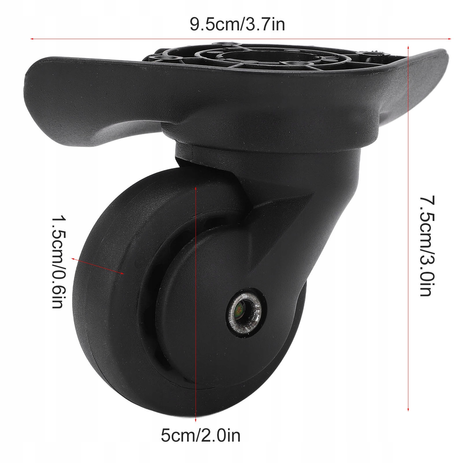 2 SZT. KÓŁKO DO WALIZKI CZĘŚĆ BAGAŻ Wysokość 1 mm