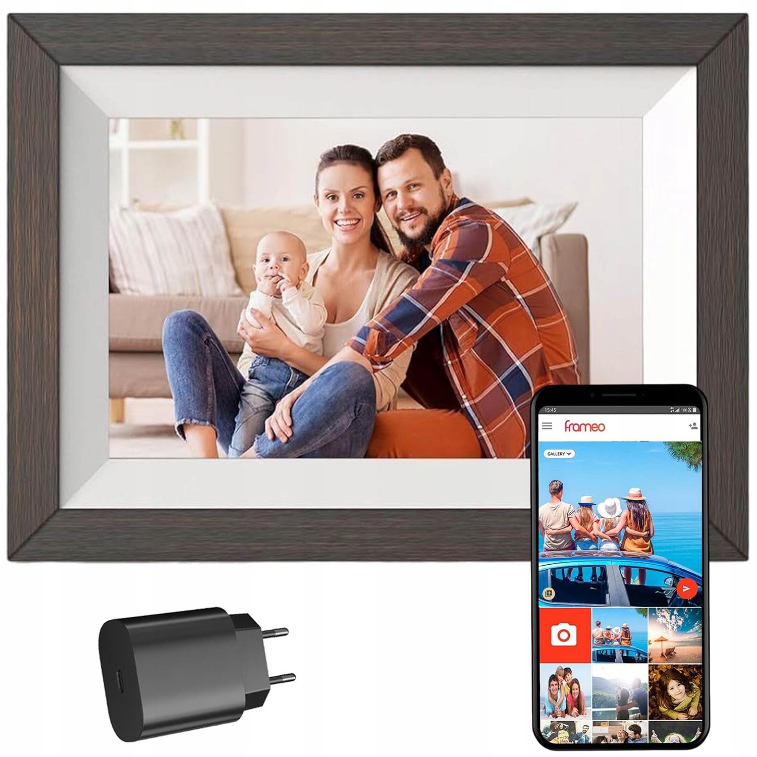 Inteligentna Ramka Cyfrowa 10.1 Cali Wifi Dotykowy Ekran 16GB Pamięć