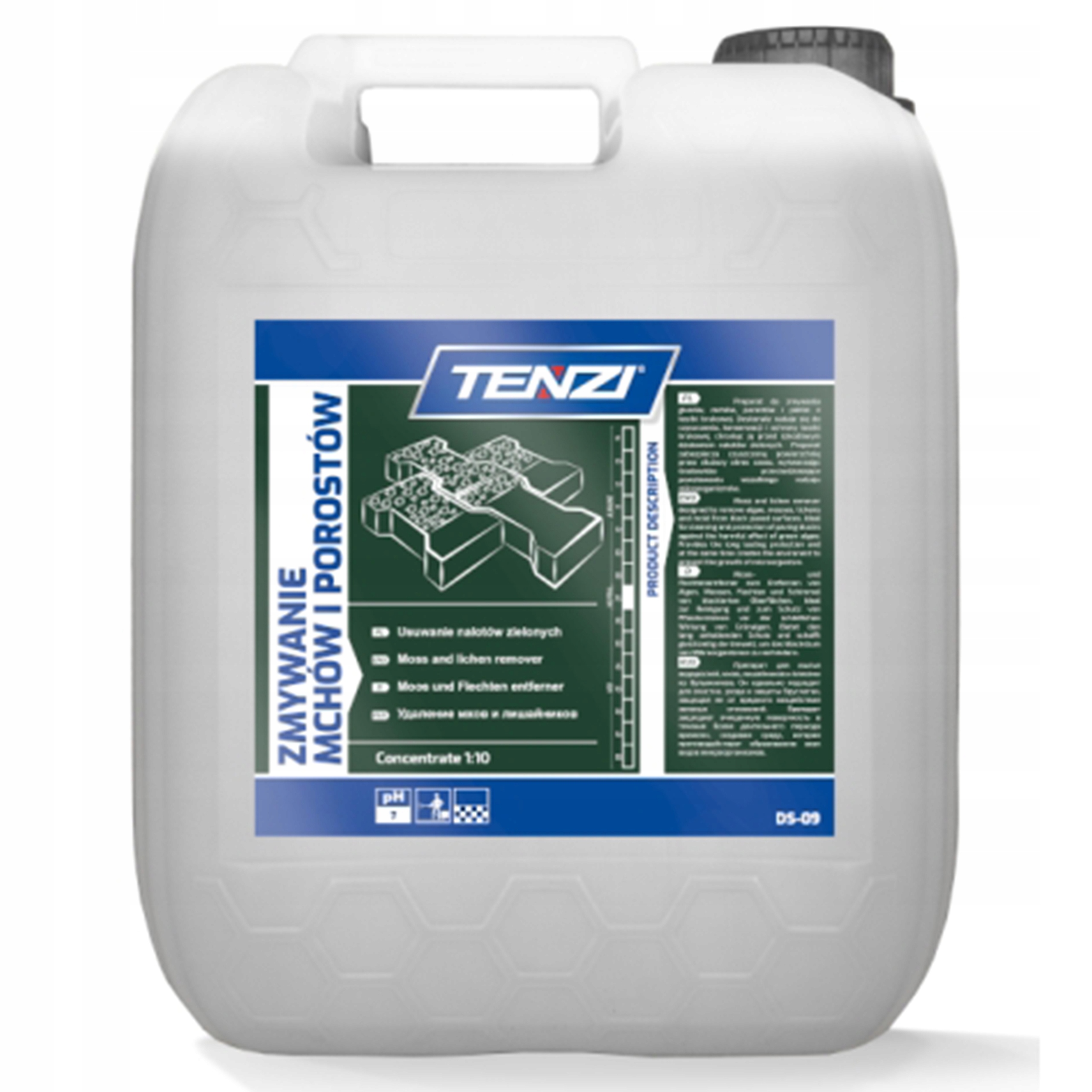 Tenzi Zmywanie Mchów Porostów Preparat do czyszczenia kostki brukowej 5L