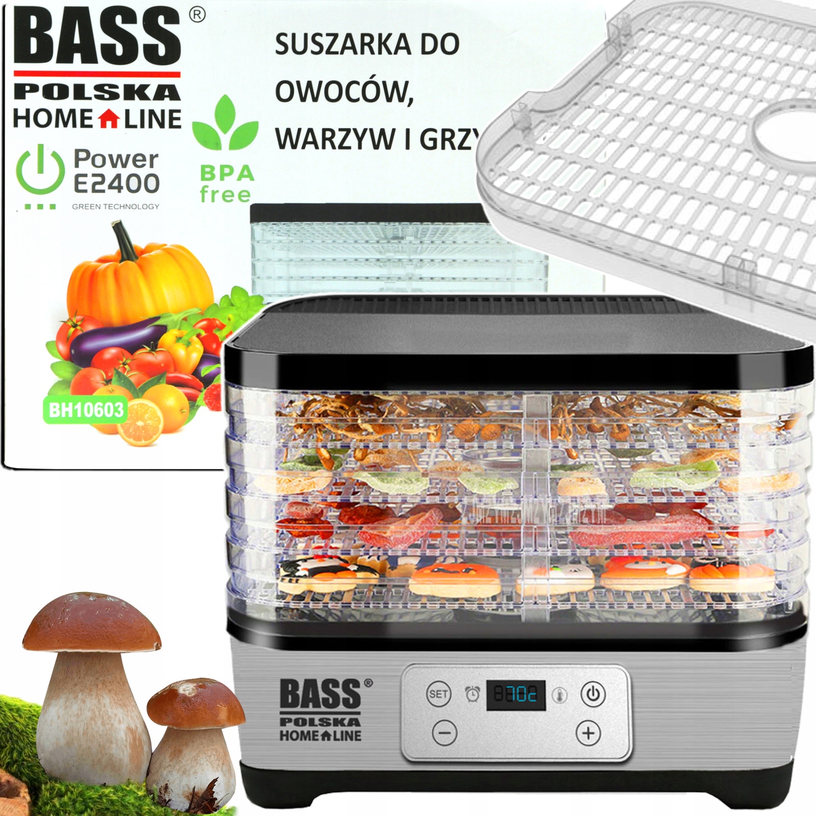 

Suszarka Spożywcza Inox Warzyw Owoców Grzybów Ziół