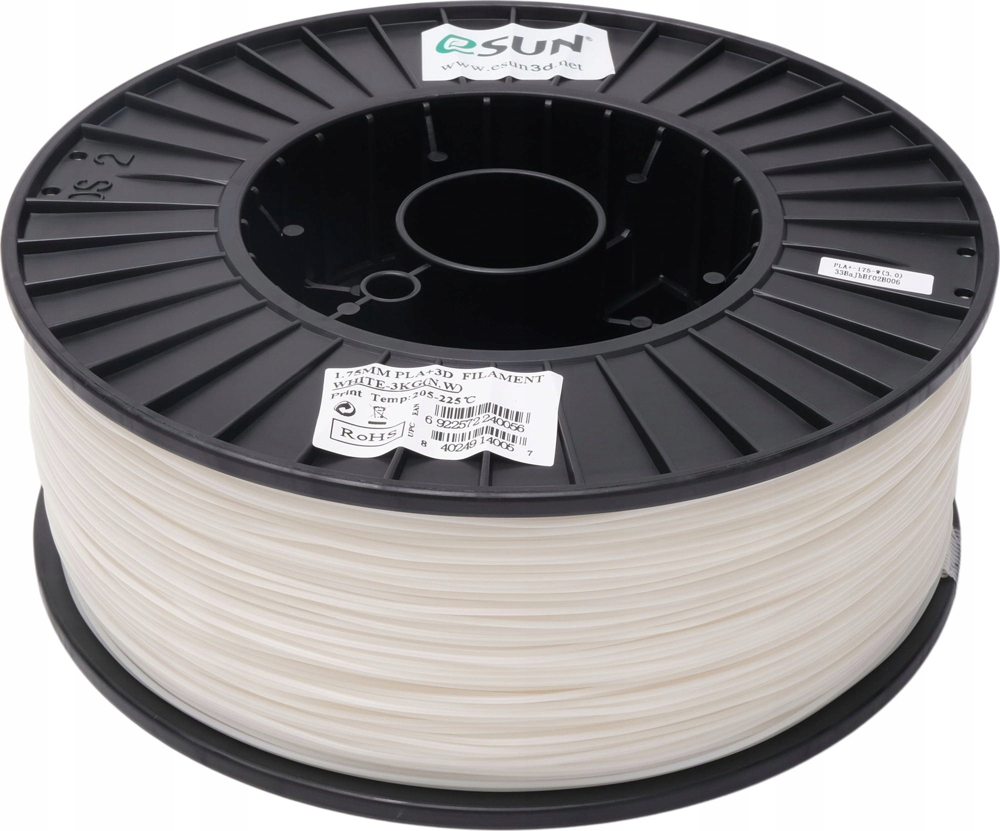 Filament Pla eSUN Pla+ White, 1,75 mm 3000 g 3 kg