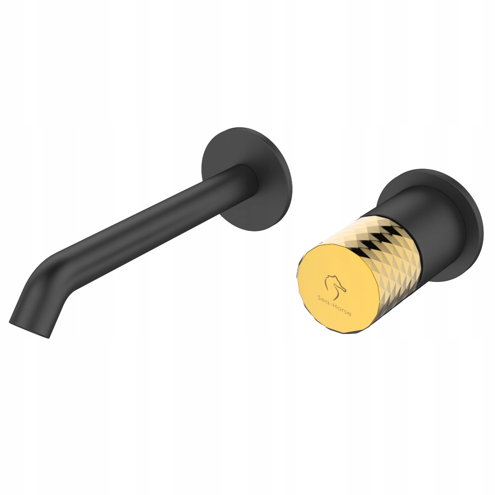 Podomítková Umyvadlová Baterie Ove Black Gold Sea Horse