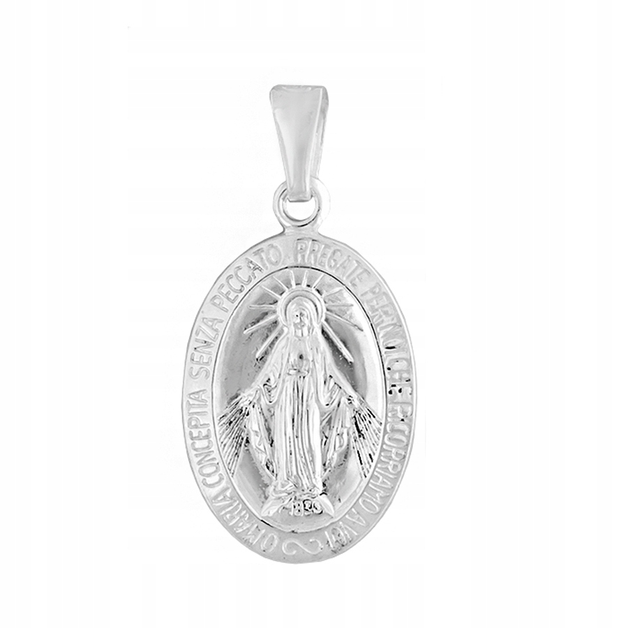 Medailon Panny Marie stříbrný pr.925 Ochrana a milosti Náboženský přívěsek